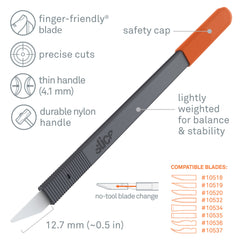 Slice ceramic scalpel, with replaceable blade function 17885