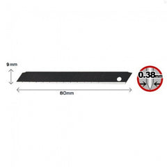Olfa 9mm Excel Black Ultra-Sharp Snap Blade for Heavy-Duty Knives Pack 50 (ABB50B)