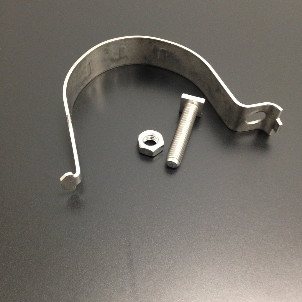 Single One Piece St/Steel Post Clips 76mm Diameter Incl Nuts/Bolts/Was ...