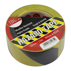 Hazard Tape - Yellow & Black 33m x 50mm